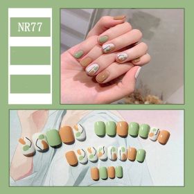 24 Pieces Of Nail Art Patches Can Be Detached And Reused (Option: NR77)