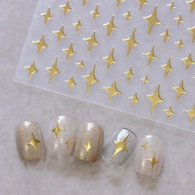 Embossed Black-and-white Butterfly Rose Nail Stickers (Option: Color05403)