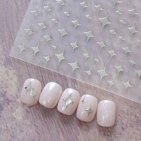 Embossed Black-and-white Butterfly Rose Nail Stickers (Option: Color05404)