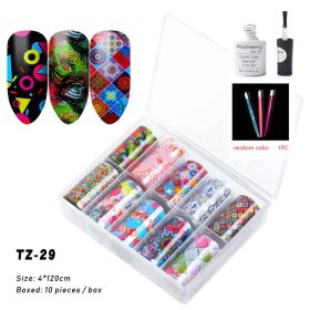 Nail Supplies Transfer Sticker (Option: TZ29 Set)