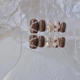 Soft Whitening Removable Nail Patch (Option: Ultra short square circle-S)