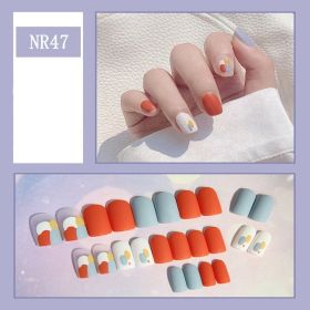 24 Pieces Of Nail Art Patches Can Be Detached And Reused (Option: NR47)