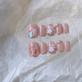 Pearl Floret Removable Nail Patch (Option: Short square-M)